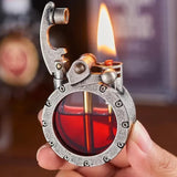 🎁Vintage Windbreaker Lighter Clear Kerosene Lighter Antique Steampunk Lighter💖
