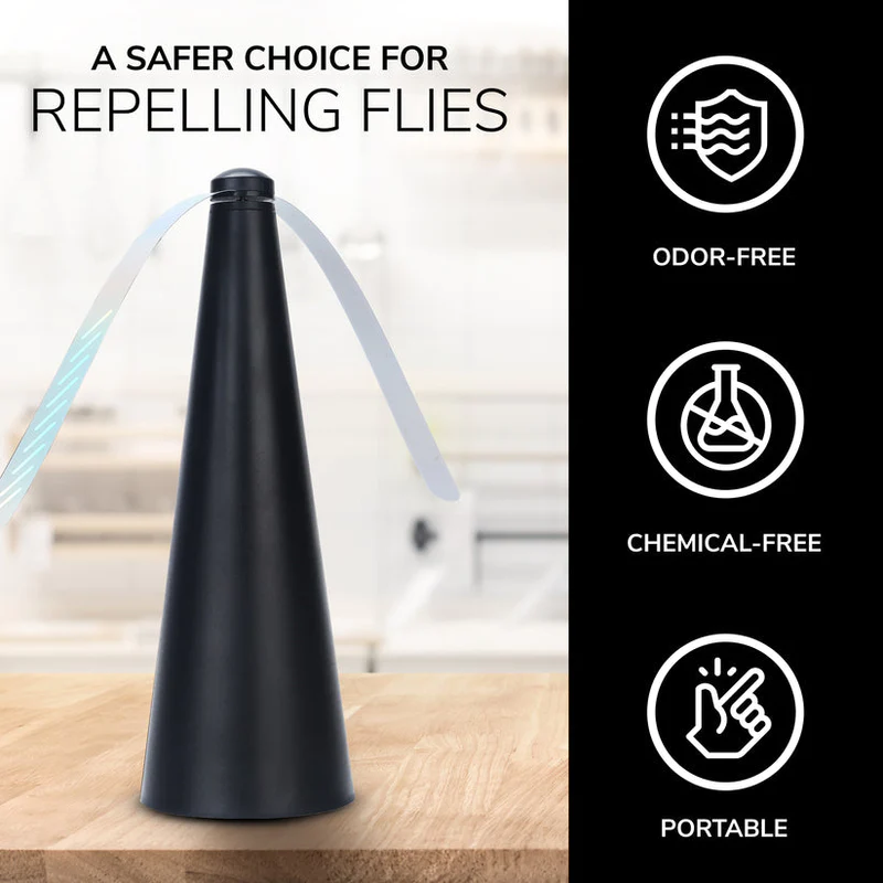 Black Fly Fan - Keep flies away from food at parties and restaurants
