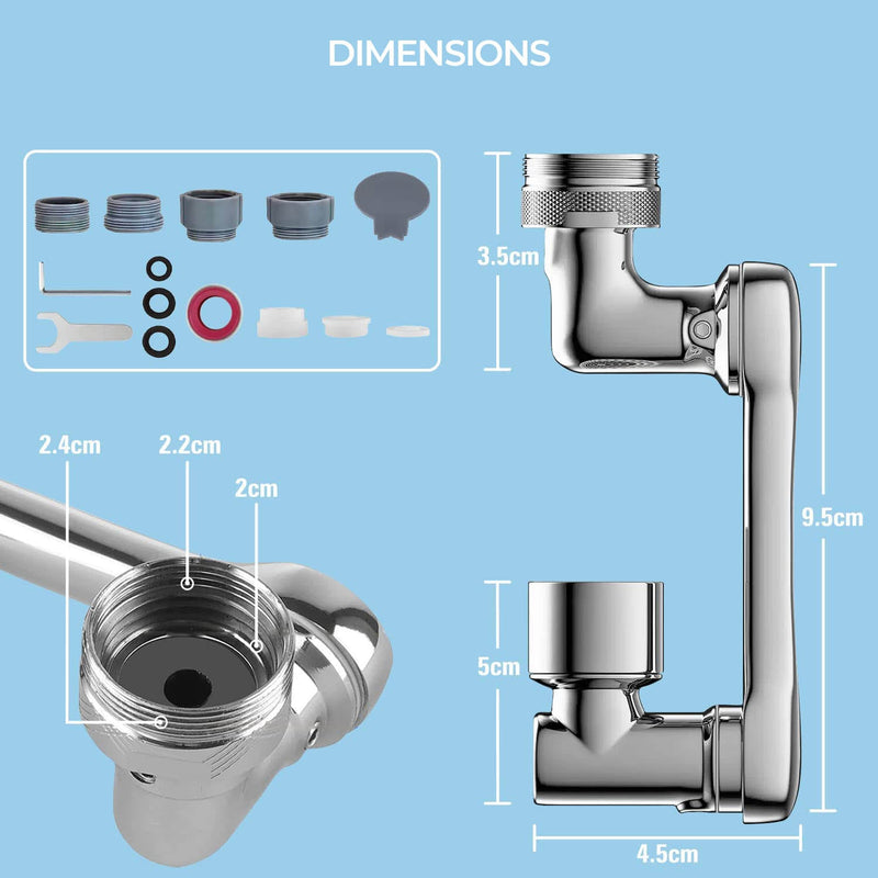 Rotating faucet extensions (universal)