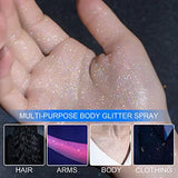 2022 Temporary Glitter Spray, Body Shimmery Spray for Skin, Face, Hair and Clothing