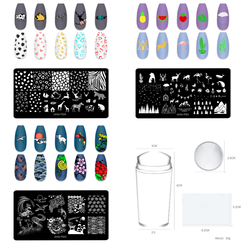 Nail Art Printing Tools + Silicone Stamps
