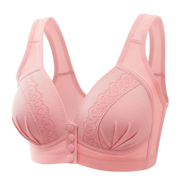 🎄Last day 75%OFF-2023 Front Button Breathable Skin-Friendly Cotton Bra
