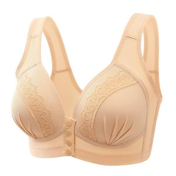 🎄Last day 75%OFF-2023 Front Button Breathable Skin-Friendly Cotton Bra